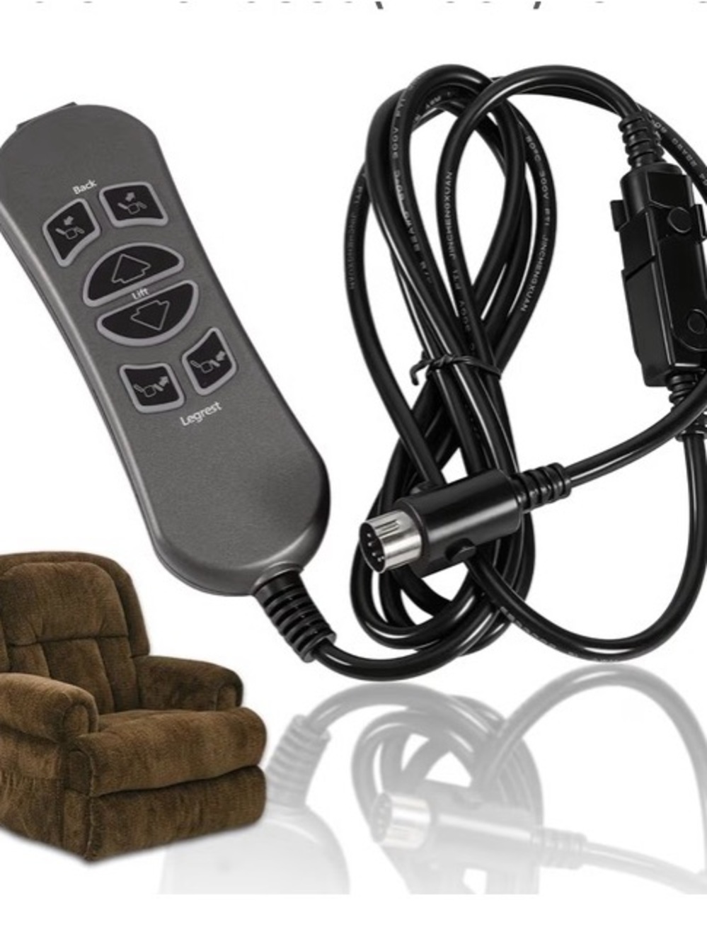 Universal Lift Chair Hand Control Remote with Cable for Catnapper 5 prong